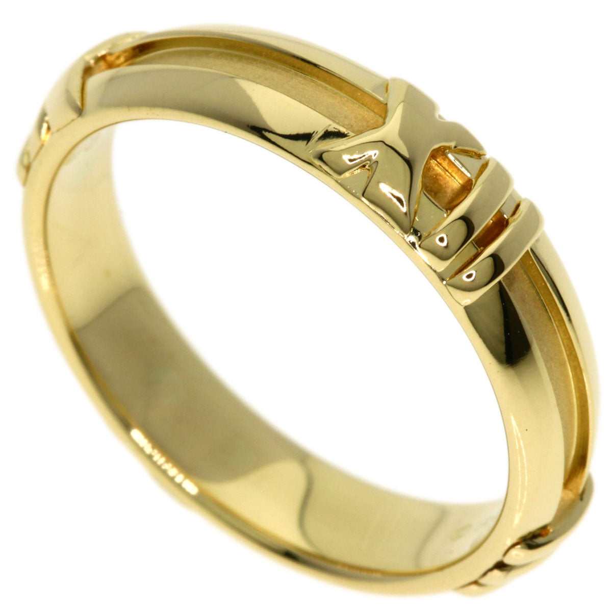 TIFFANY&Co. Atlas Ring K18 Yellow Gold Ladies [Used]