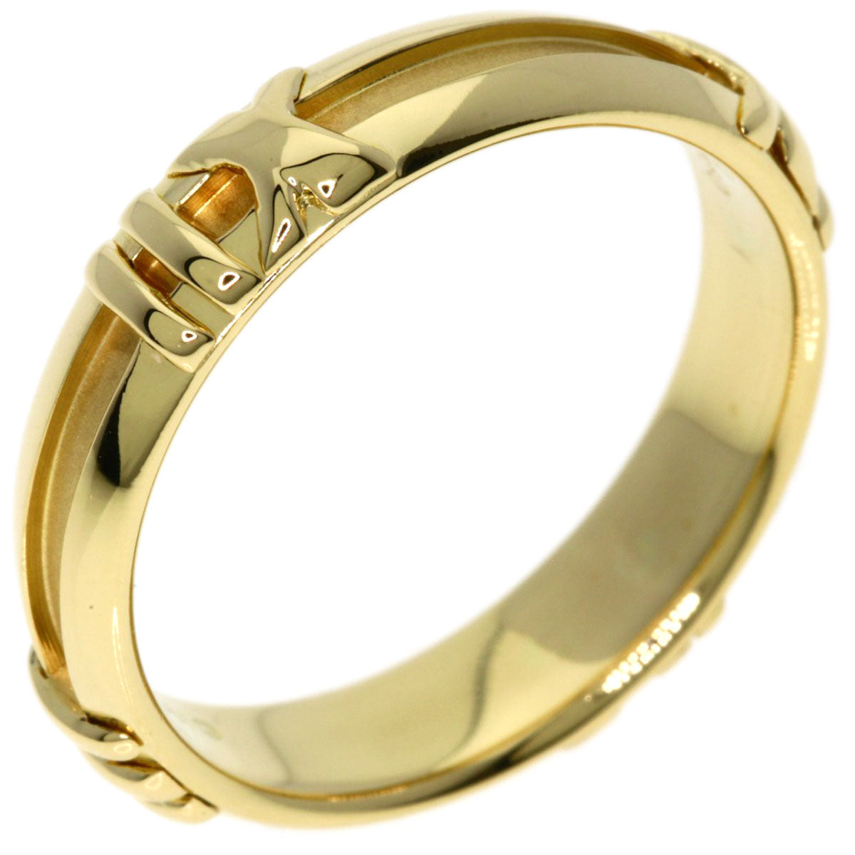 TIFFANY&Co. Atlas Ring K18 Yellow Gold Ladies [Used]