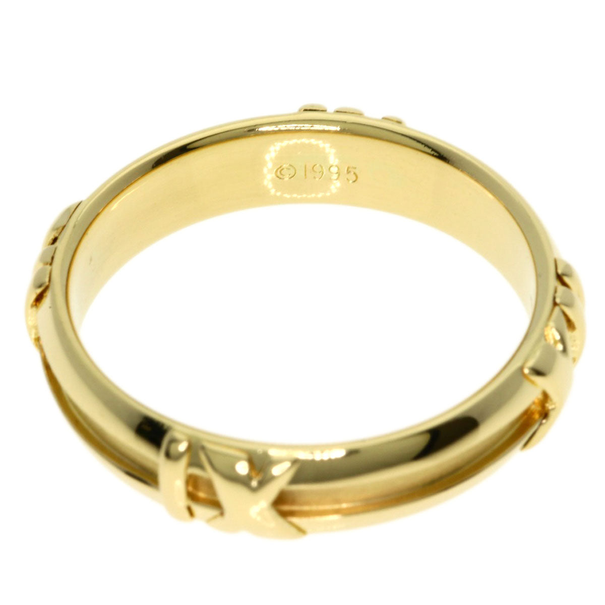 TIFFANY&Co. Atlas Ring K18 Yellow Gold Ladies [Used]