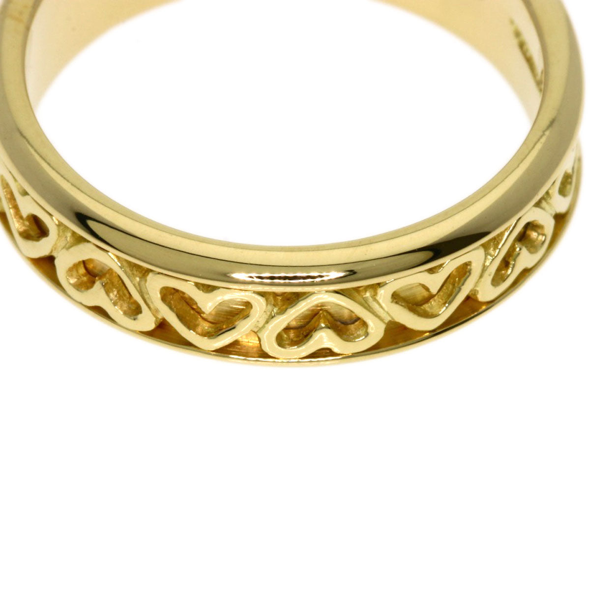 TIFFANY&Co. Cutout Heart Ring K18 Yellow Gold Ladies [Used]