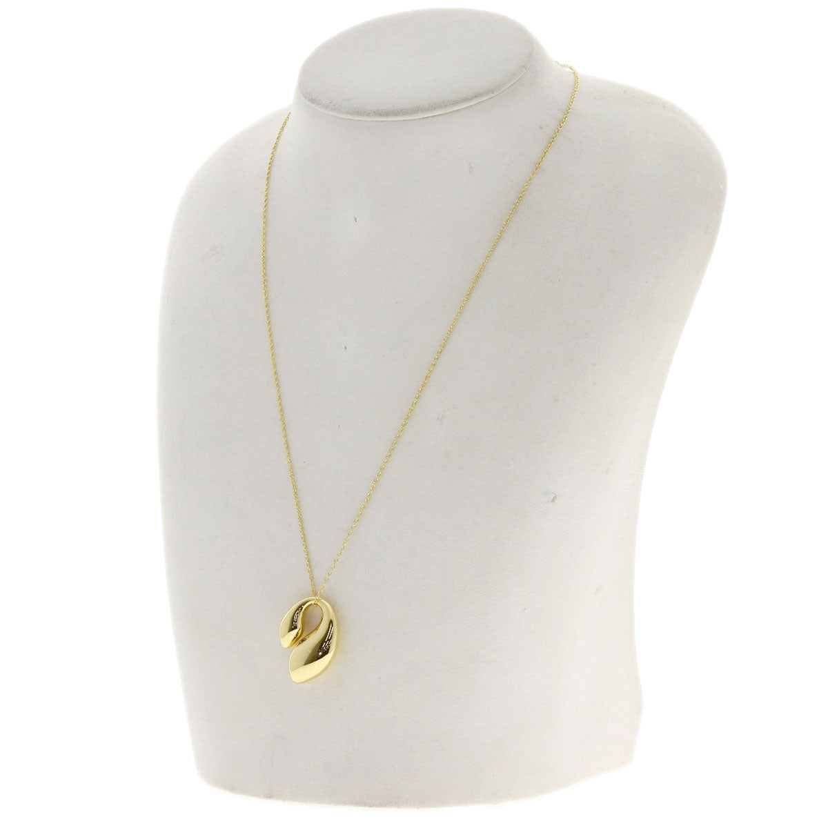 TIFFANY&Co. Double teardrop Necklace K18 Yellow Gold Ladies [Used]