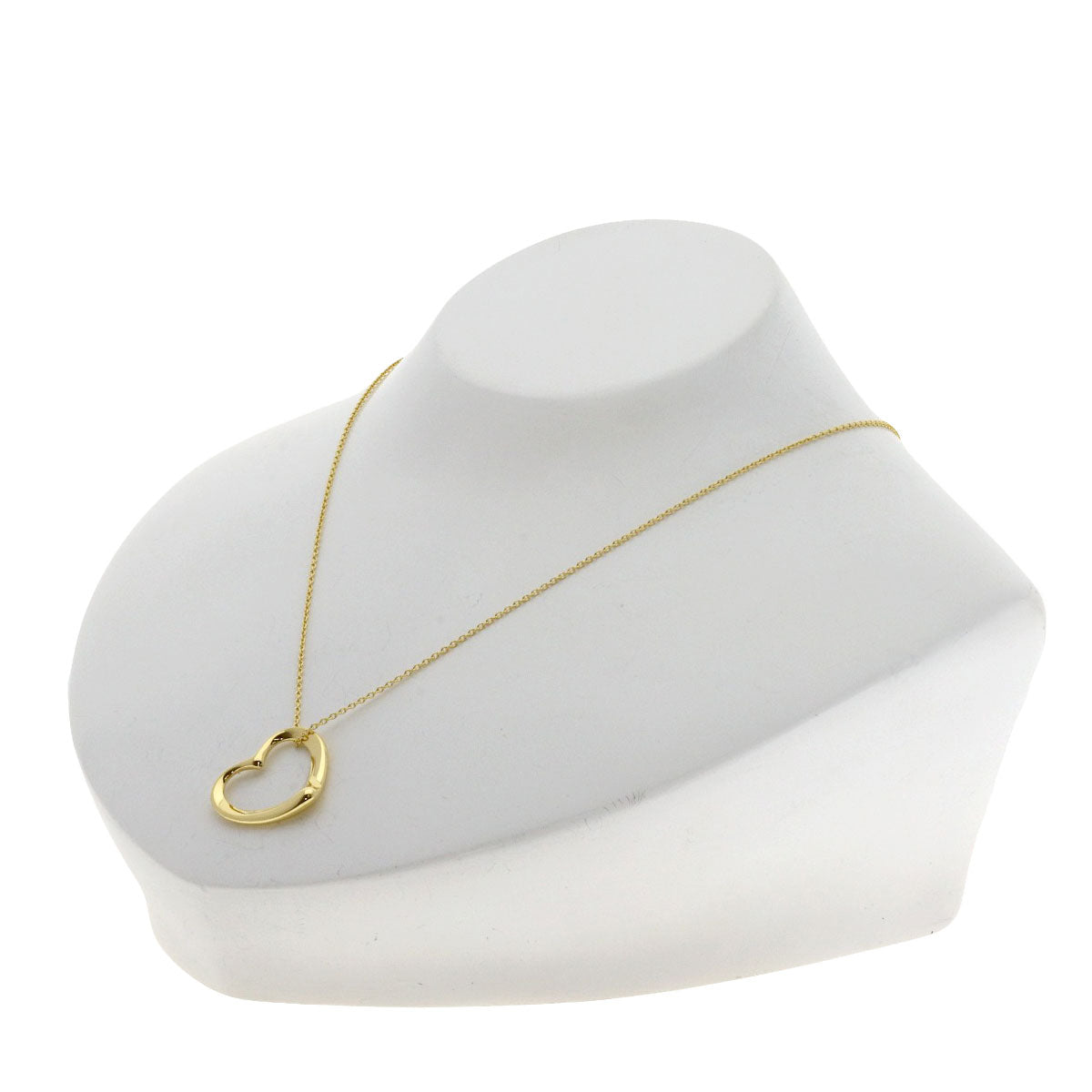 TIFFANY&Co. Open heart Necklace K18 Yellow Gold Ladies [Used]