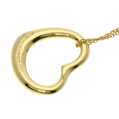 TIFFANY&Co. Open heart Necklace K18 Yellow Gold Ladies [Used]