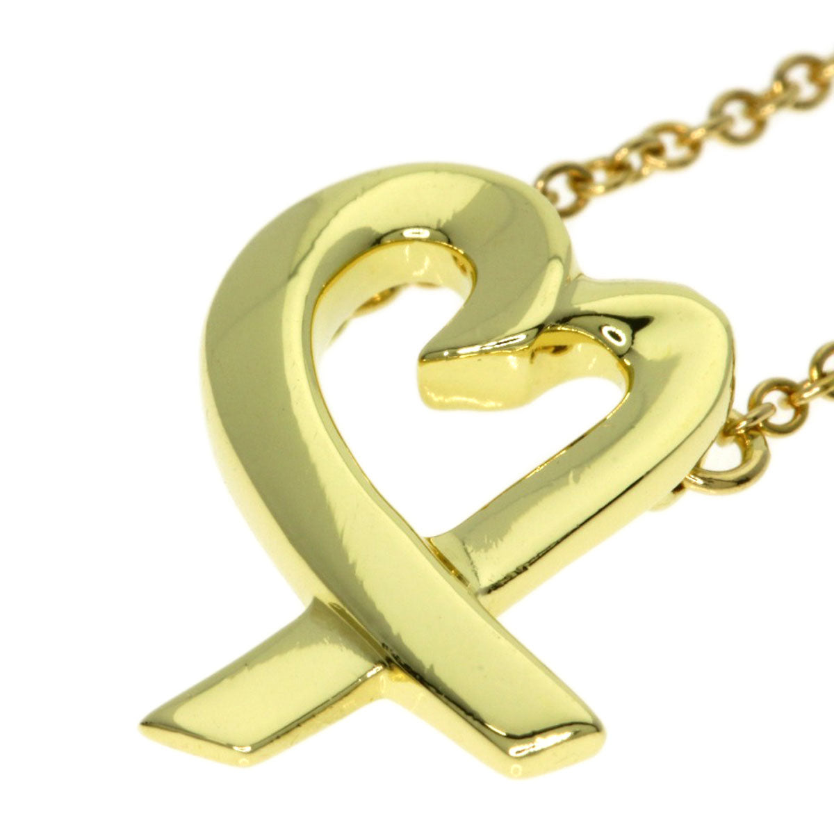 TIFFANY&Co. Loving heart Necklace K18 Yellow Gold Ladies [Used]