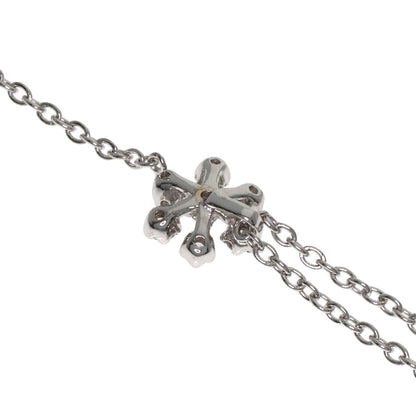 Ponte Vecchio Flower Motif Diamond Necklace K18 White Gold Ladies [Used]