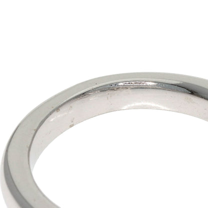Pomellato Flower motif Diamond Initial T Ring K18 White Gold Ladies [Used]