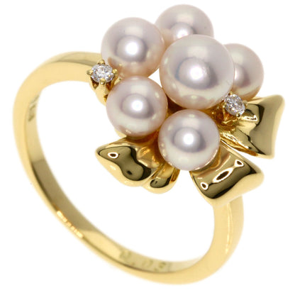 TASAKI Pearl Pearl Diamond Ring K18 Yellow Gold Ladies [Used]
