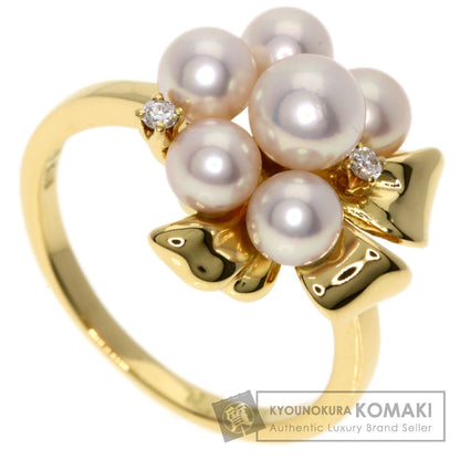 TASAKI Pearl Pearl Diamond Ring K18 Yellow Gold Ladies [Used]