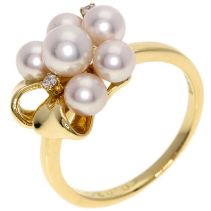 TASAKI Pearl Pearl Diamond Ring K18 Yellow Gold Ladies [Used]