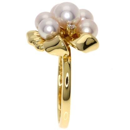 TASAKI Pearl Pearl Diamond Ring K18 Yellow Gold Ladies [Used]