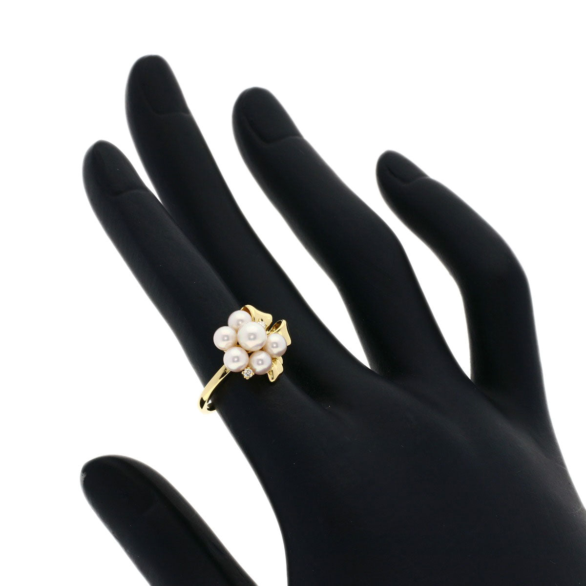 TASAKI Pearl Pearl Diamond Ring K18 Yellow Gold Ladies [Used]