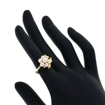 TASAKI Pearl Pearl Diamond Ring K18 Yellow Gold Ladies [Used]
