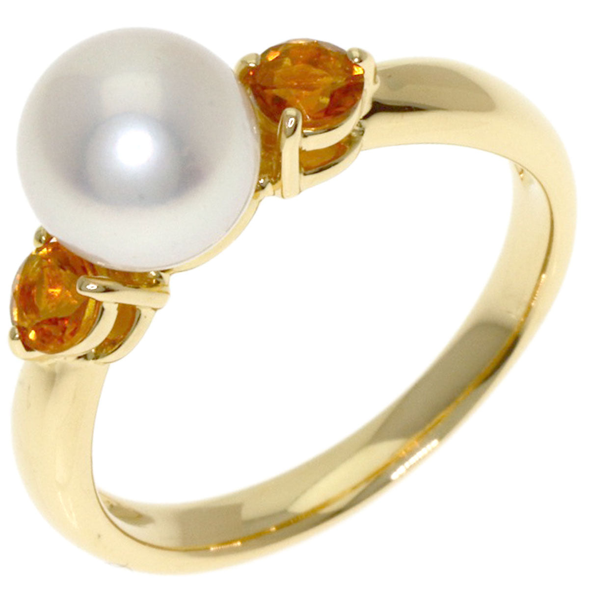 TASAKI Pearl Pearl Citrin Ring K18 Yellow Gold Ladies [Used]