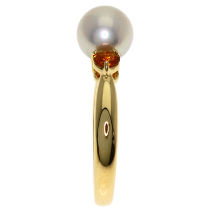 TASAKI Pearl Pearl Citrin Ring K18 Yellow Gold Ladies [Used]