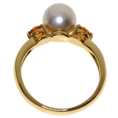 TASAKI Pearl Pearl Citrin Ring K18 Yellow Gold Ladies [Used]