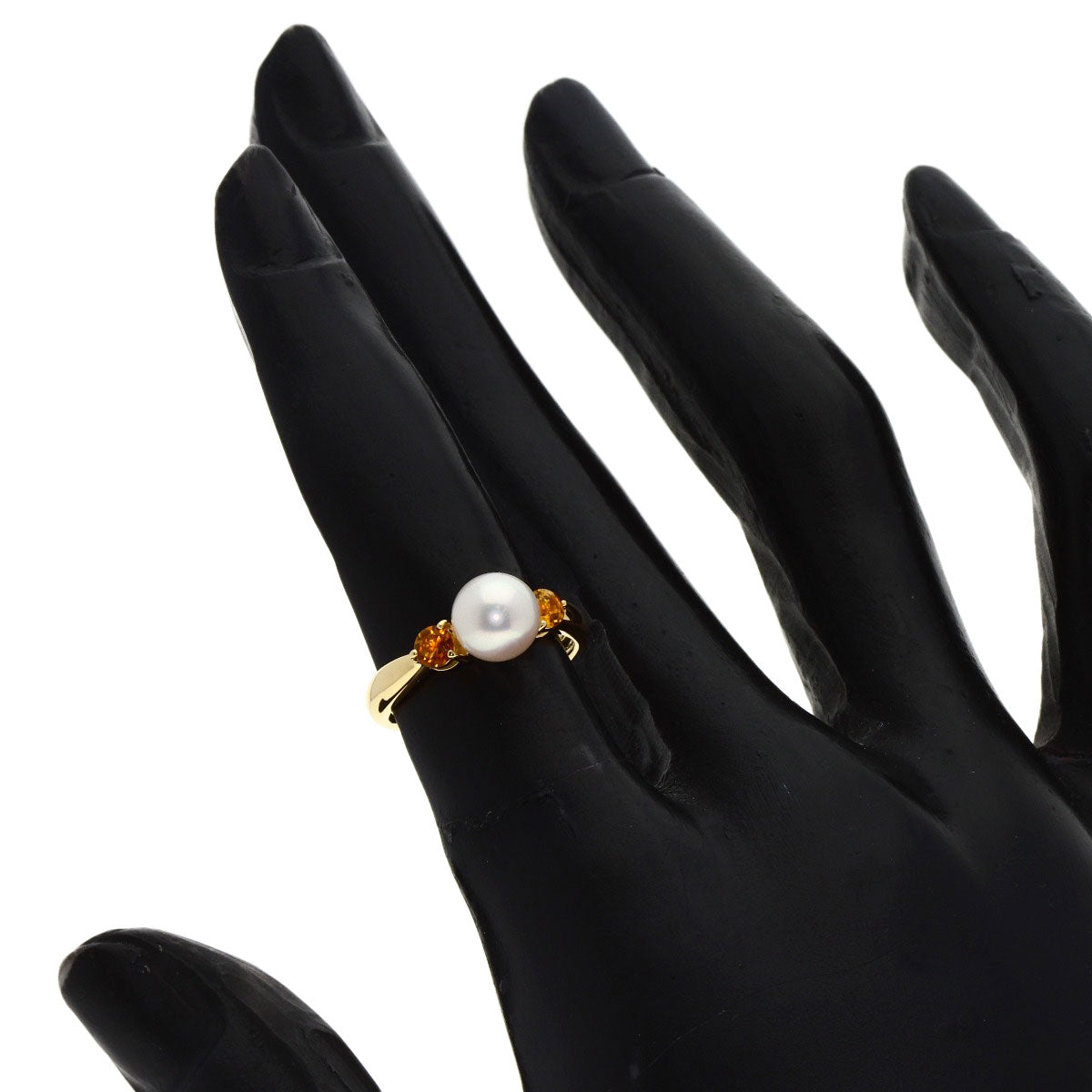 TASAKI Pearl Pearl Citrin Ring K18 Yellow Gold Ladies [Used]