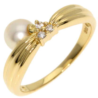 TASAKI Pearl Pearl Diamond Ring K18 Yellow Gold Ladies [Used]