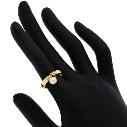 TASAKI Pearl Pearl Diamond Ring K18 Yellow Gold Ladies [Used]