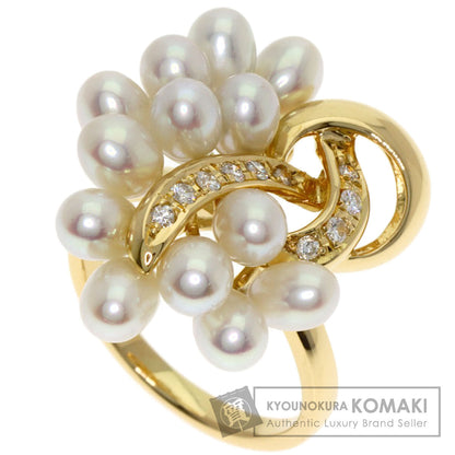 TASAKI Pearl Pearl Diamond Ring K18 Yellow Gold Ladies [Used]