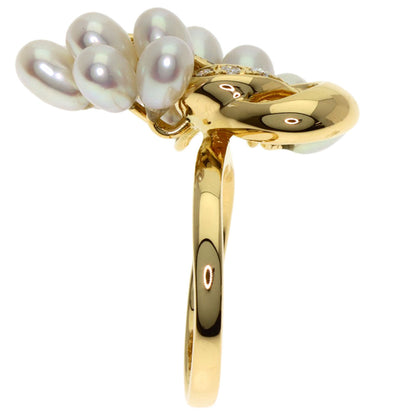 TASAKI Pearl Pearl Diamond Ring K18 Yellow Gold Ladies [Used]
