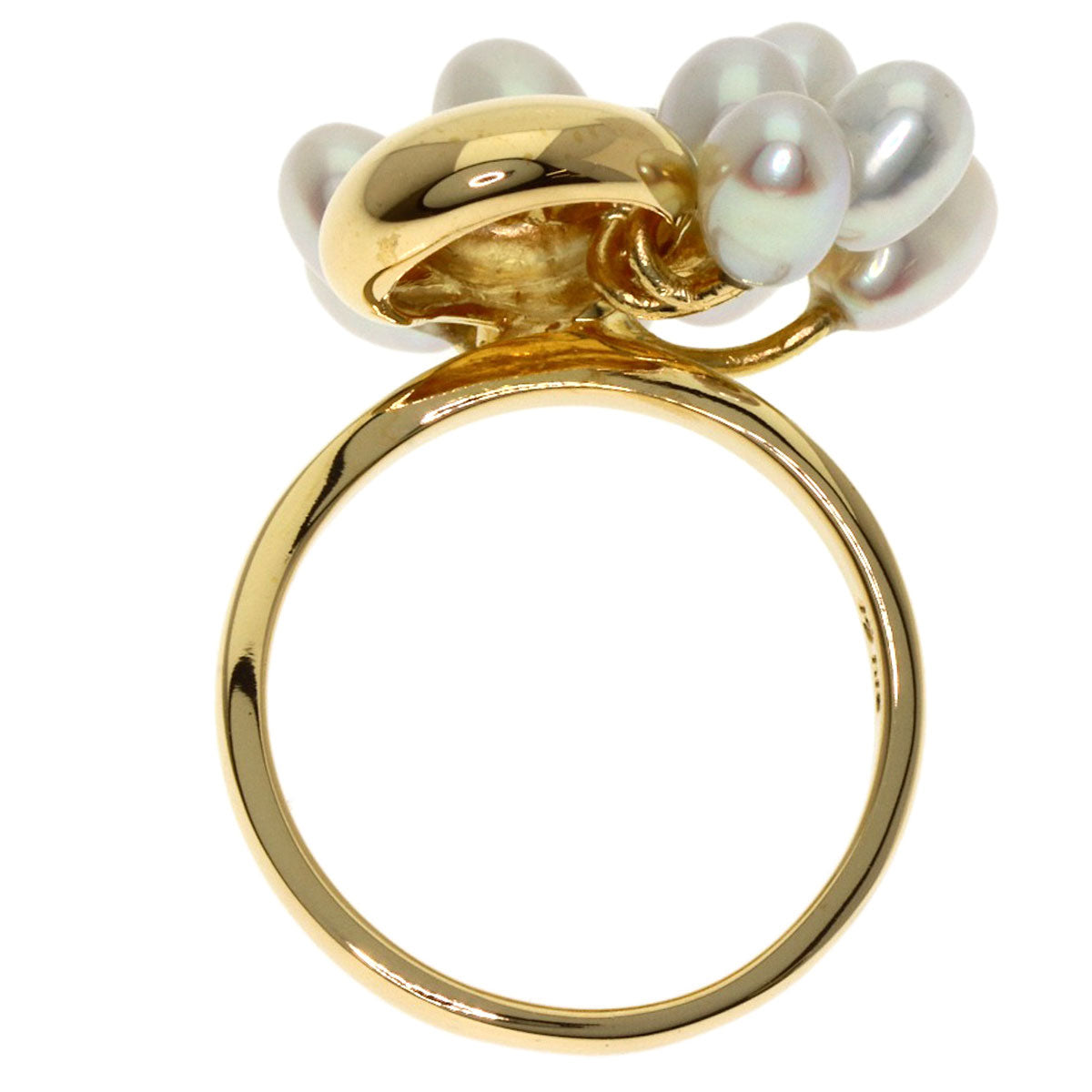 TASAKI Pearl Pearl Diamond Ring K18 Yellow Gold Ladies [Used]