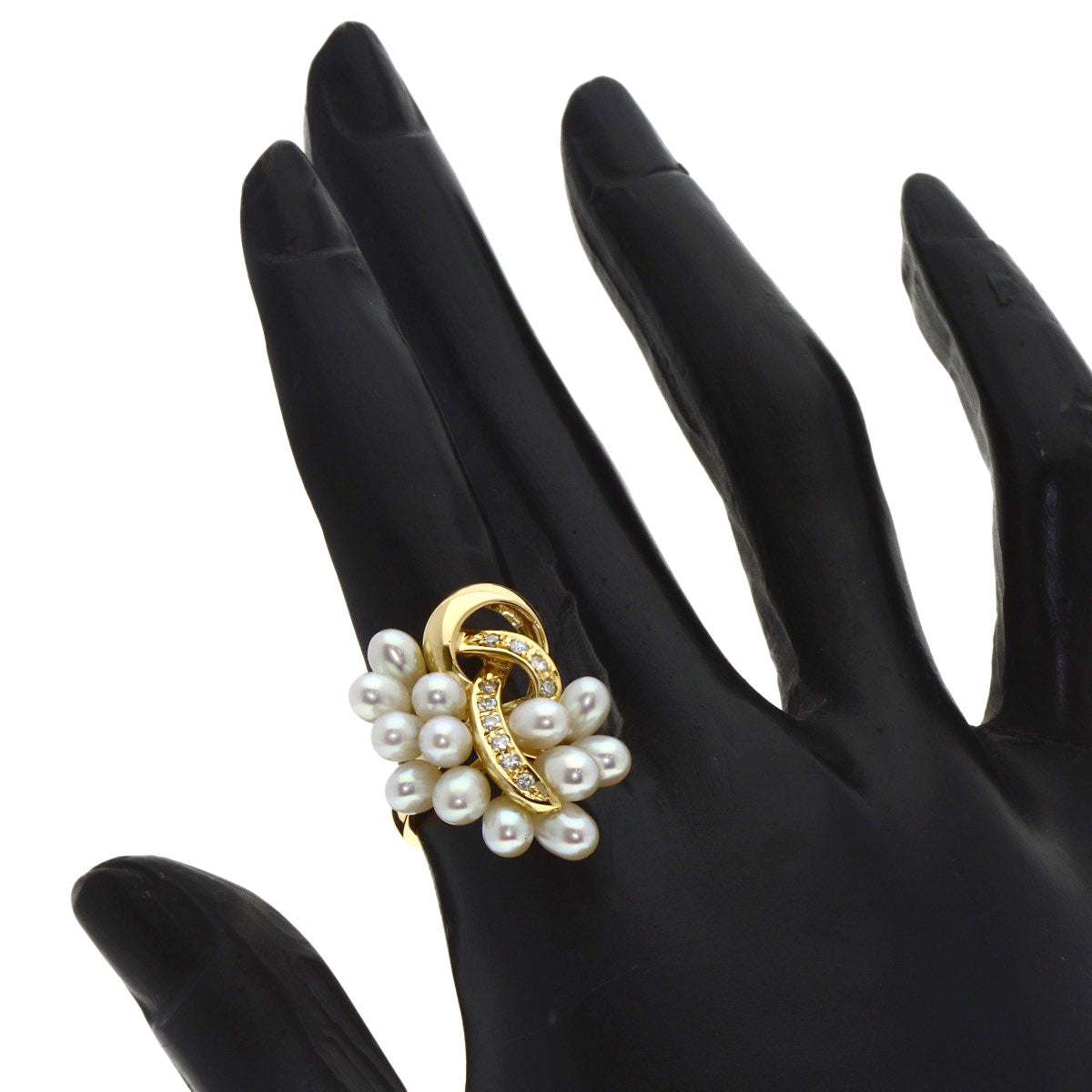 TASAKI Pearl Pearl Diamond Ring K18 Yellow Gold Ladies [Used]
