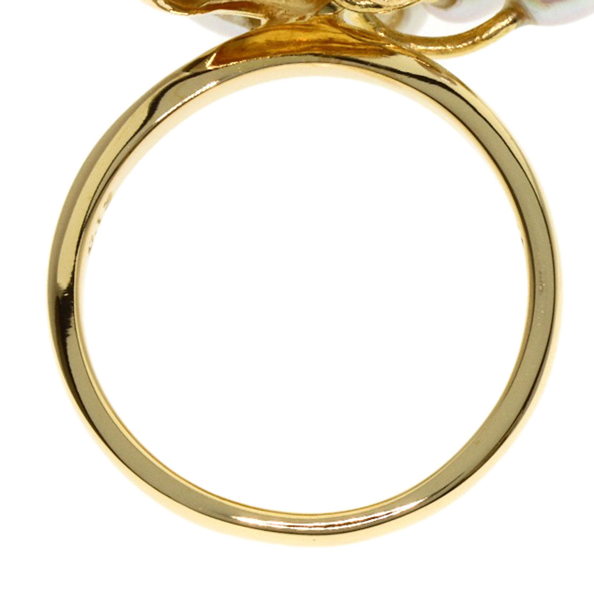 TASAKI Pearl Pearl Diamond Ring K18 Yellow Gold Ladies [Used]