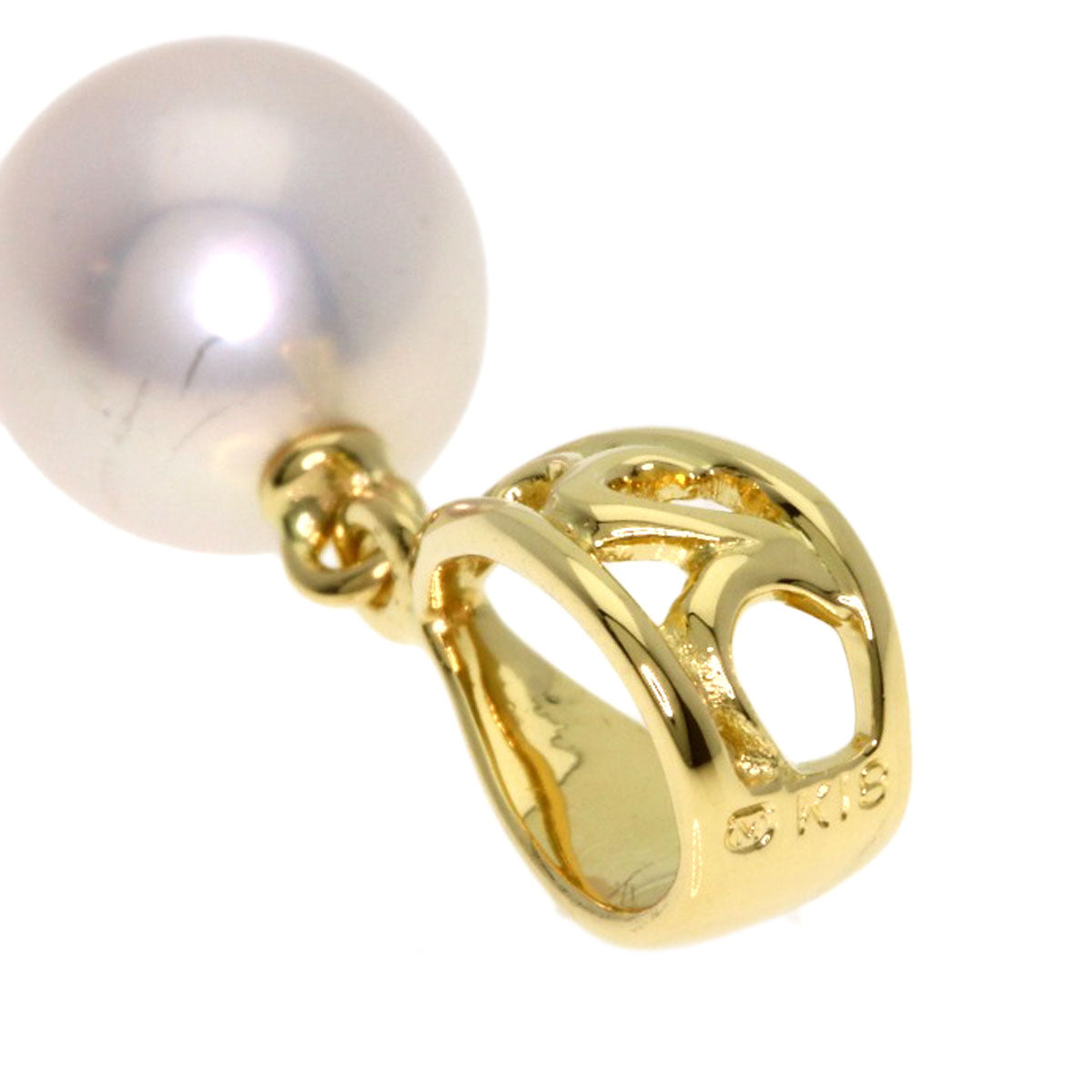 MIKIMOTO Pearl Pearl Pendant top K18 Yellow Gold Ladies [Used]