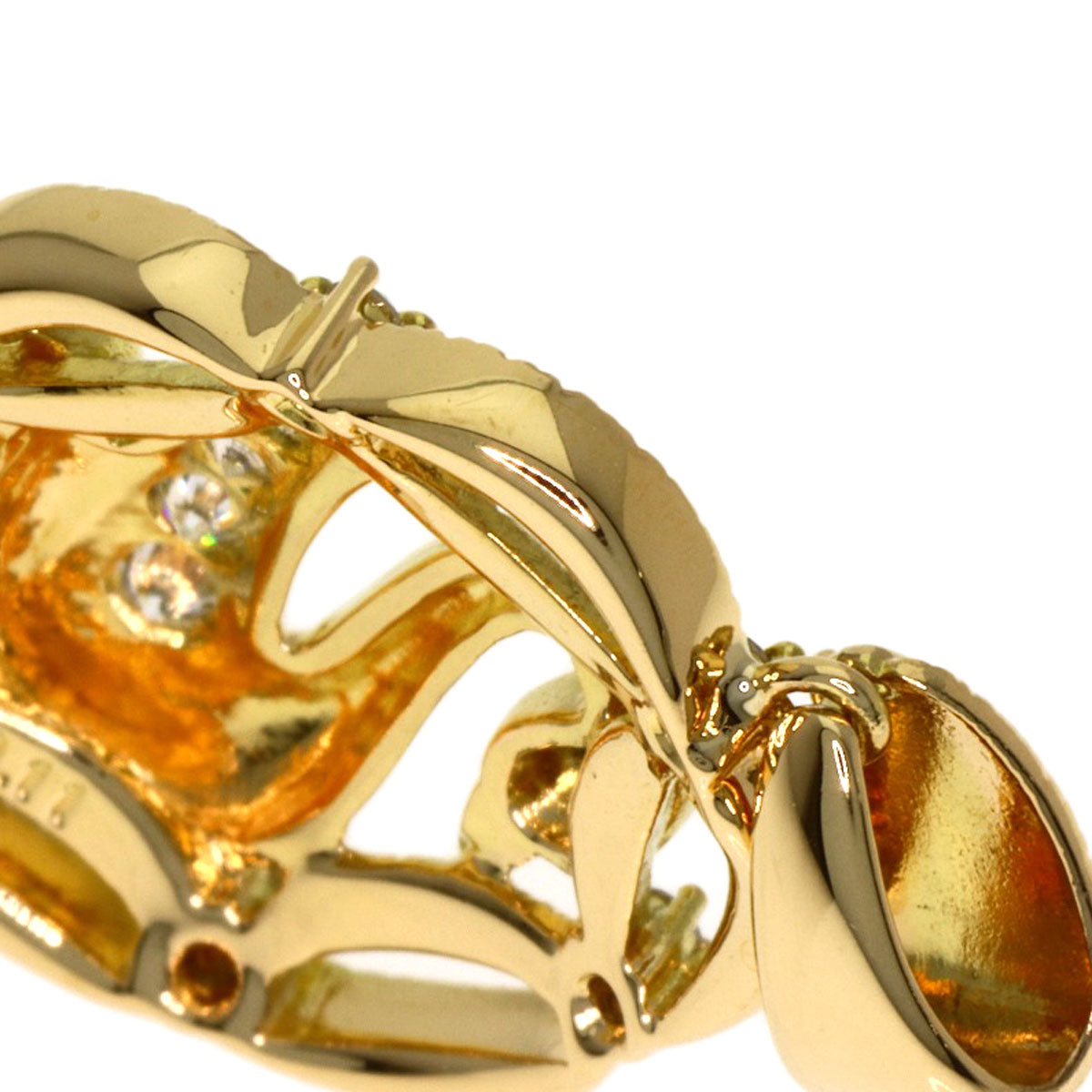 TASAKI Swan Diamond Pendant top K18 Yellow Gold Ladies [Used]