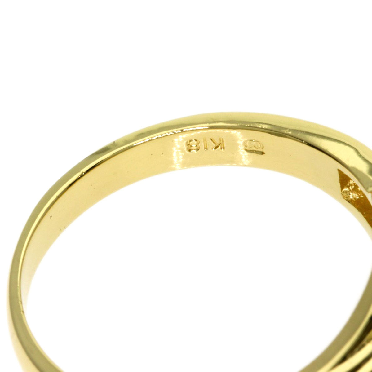 MIKIMOTO Pearl Pearl Diamond Ring K18 Yellow Gold Ladies [Used]