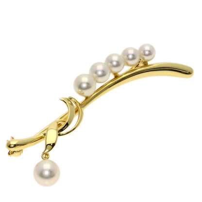MIKIMOTO Pearl Pearl Brooch K18 Yellow Gold Ladies [Used]