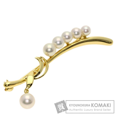 MIKIMOTO Pearl Pearl Brooch K18 Yellow Gold Ladies [Used]
