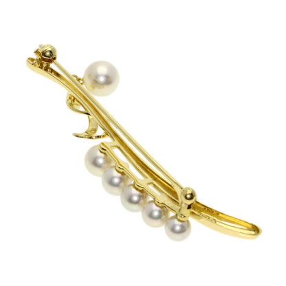 MIKIMOTO Pearl Pearl Brooch K18 Yellow Gold Ladies [Used]