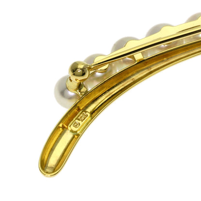 MIKIMOTO Pearl Pearl Brooch K18 Yellow Gold Ladies [Used]