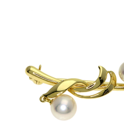 MIKIMOTO Pearl Pearl Brooch K18 Yellow Gold Ladies [Used]