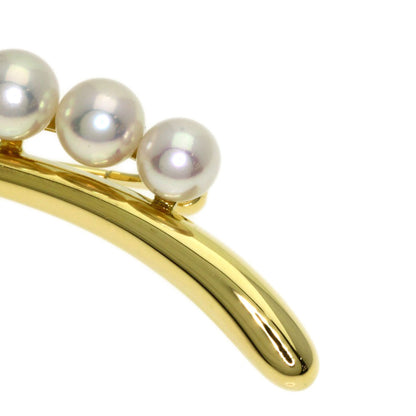 MIKIMOTO Pearl Pearl Brooch K18 Yellow Gold Ladies [Used]