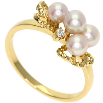 TASAKI Pearl Pearl Diamond Ring K18 Yellow Gold Ladies [Used]
