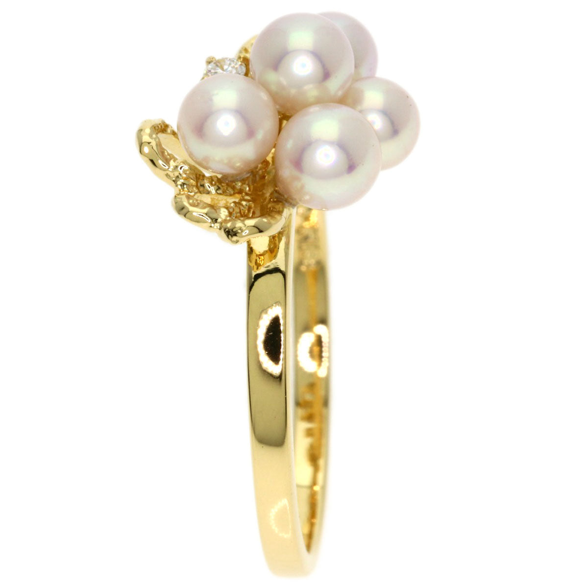 TASAKI Pearl Pearl Diamond Ring K18 Yellow Gold Ladies [Used]