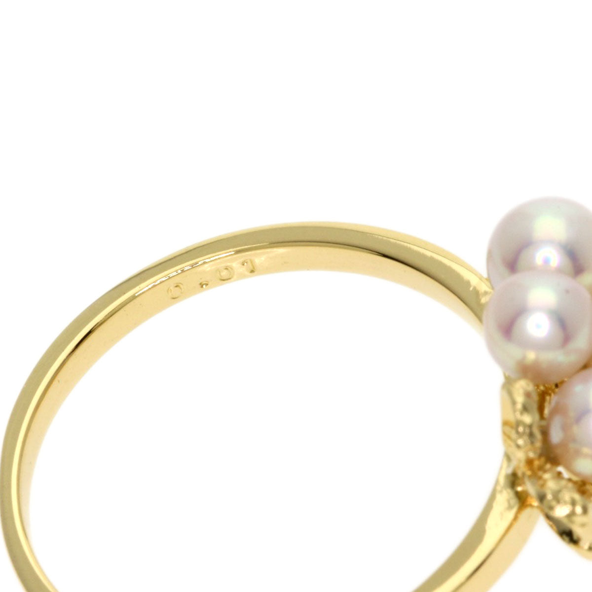 TASAKI Pearl Pearl Diamond Ring K18 Yellow Gold Ladies [Used]