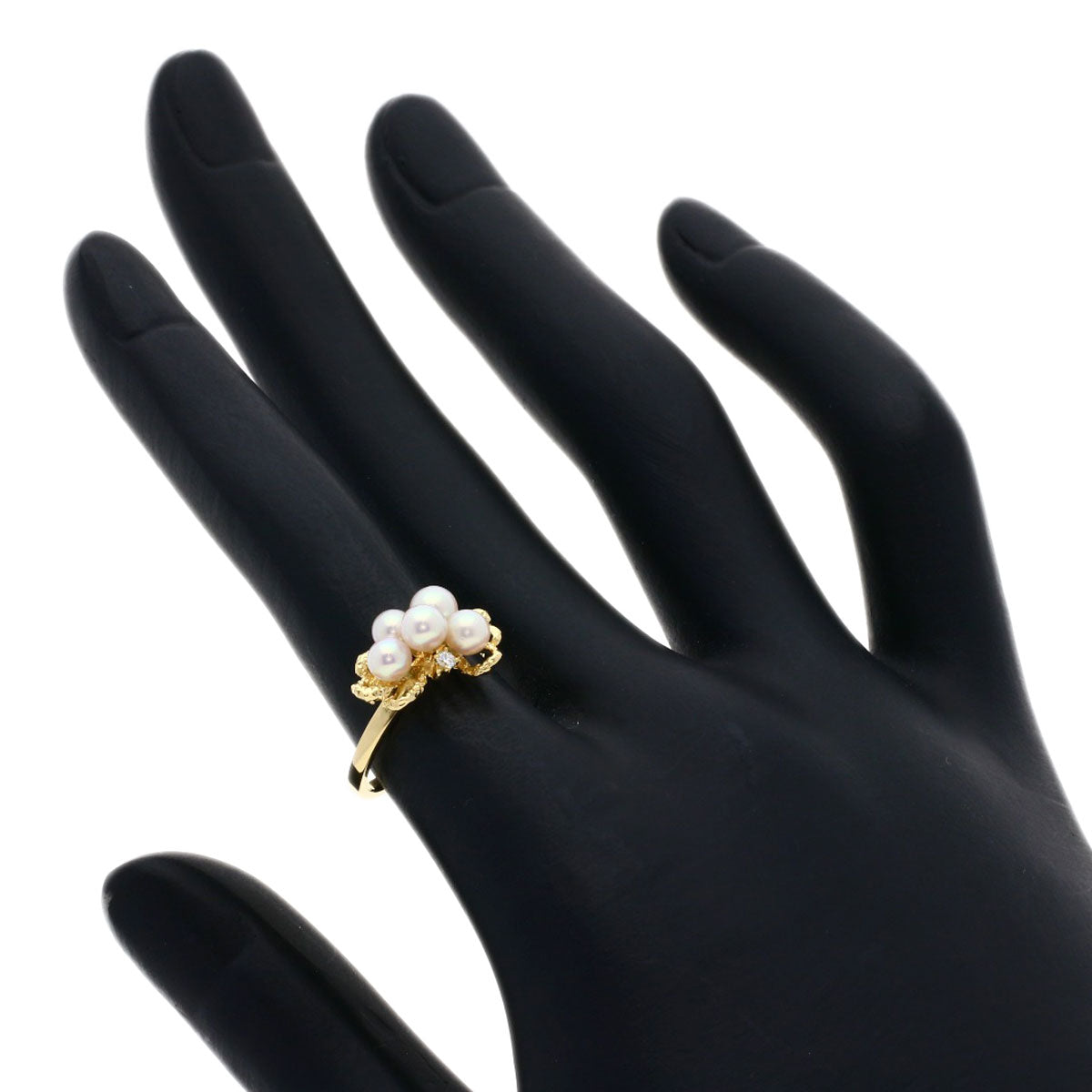 TASAKI Pearl Pearl Diamond Ring K18 Yellow Gold Ladies [Used]