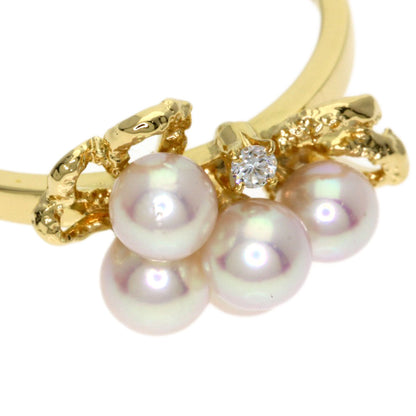 TASAKI Pearl Pearl Diamond Ring K18 Yellow Gold Ladies [Used]