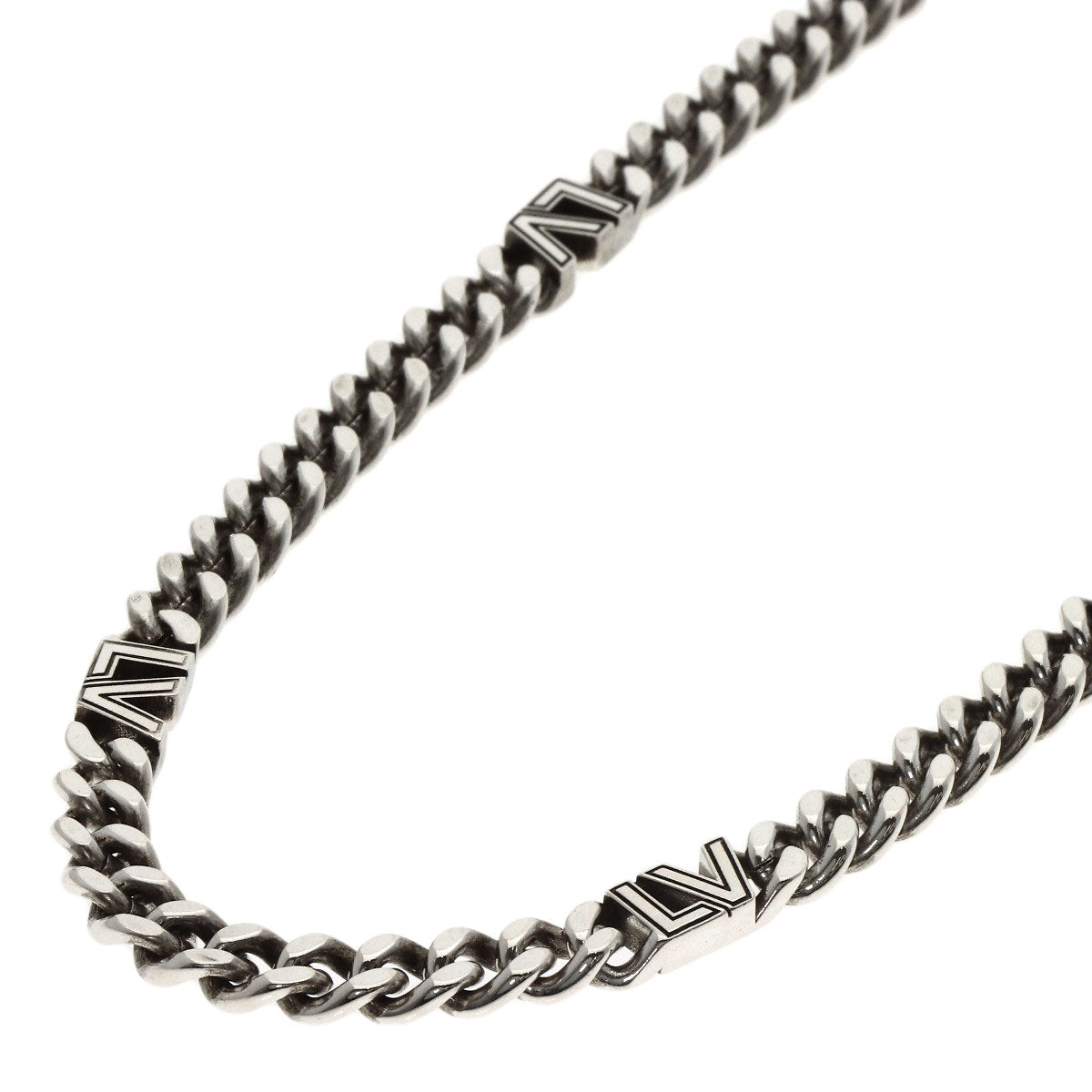 LOUIS VUITTON LV Club Chain Necklace Silver Ladies [Used]
