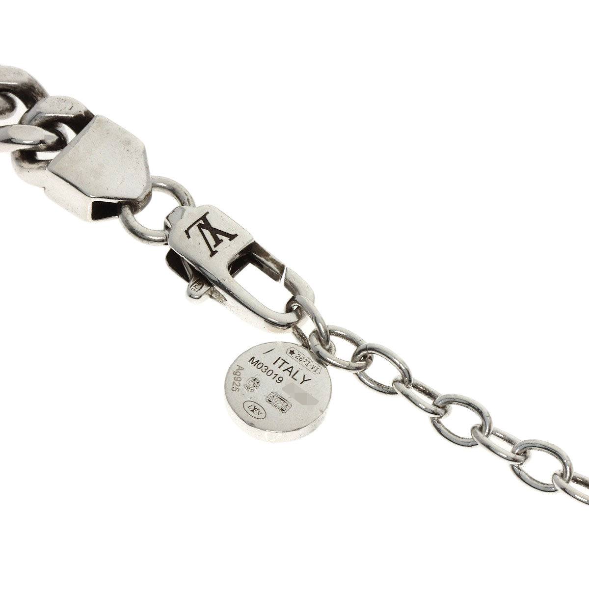 LOUIS VUITTON LV Club Chain Necklace Silver Ladies [Used]