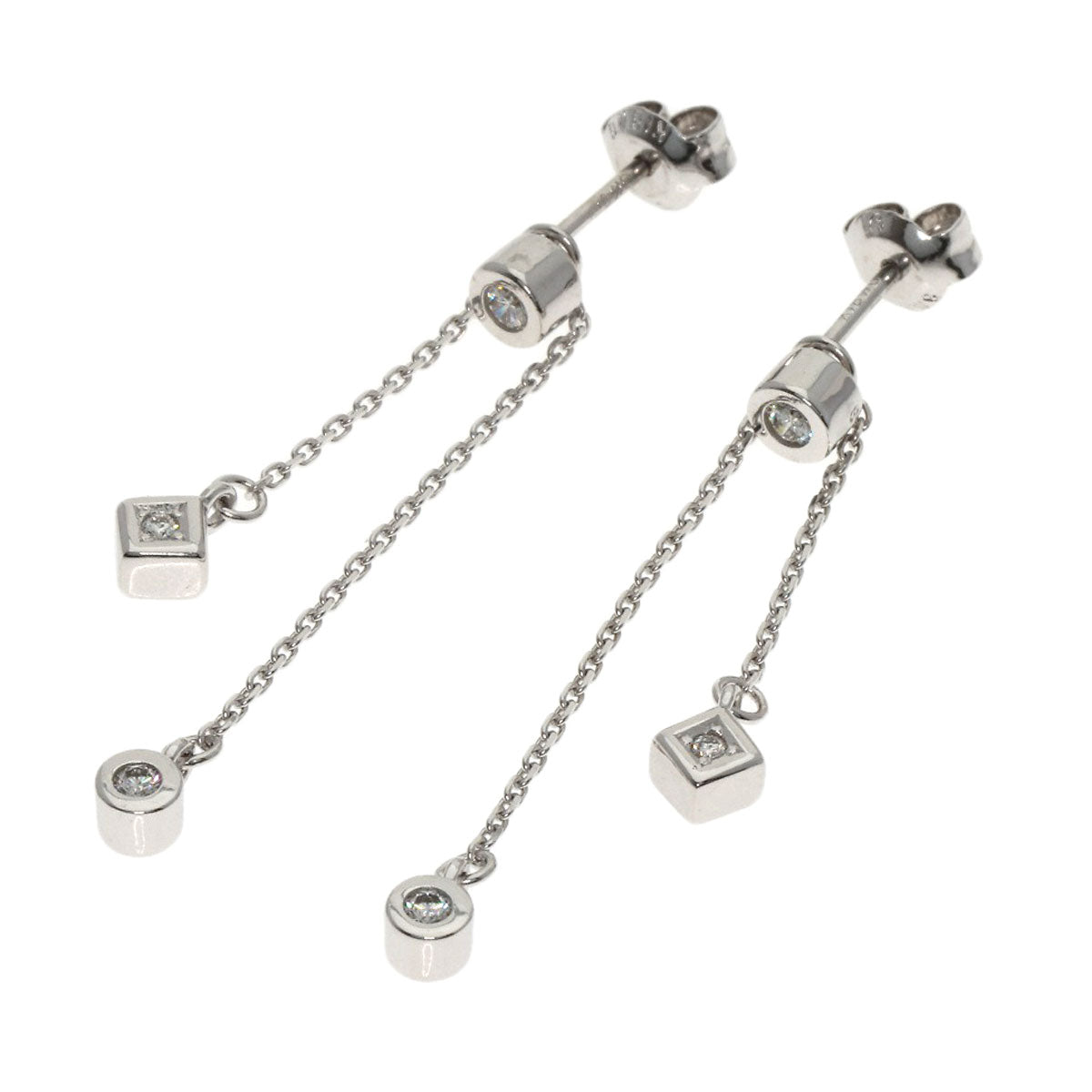 TASAKI Diamond earring K18 White Gold Ladies [Used]