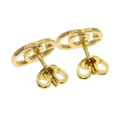 GUCCI GG Running Studs earring K18 Yellow Gold Ladies [Used]