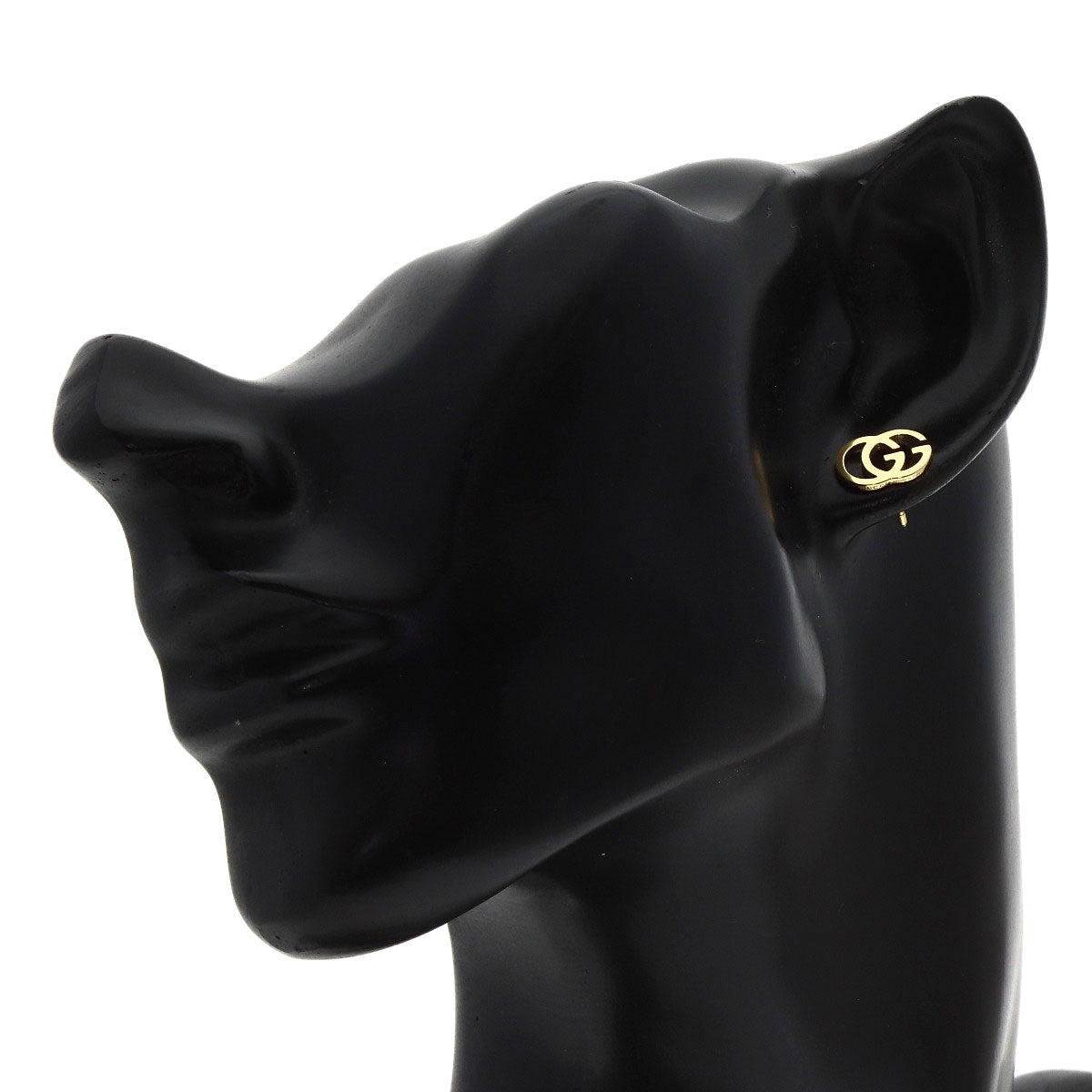 GUCCI GG Running Studs earring K18 Yellow Gold Ladies [Used]