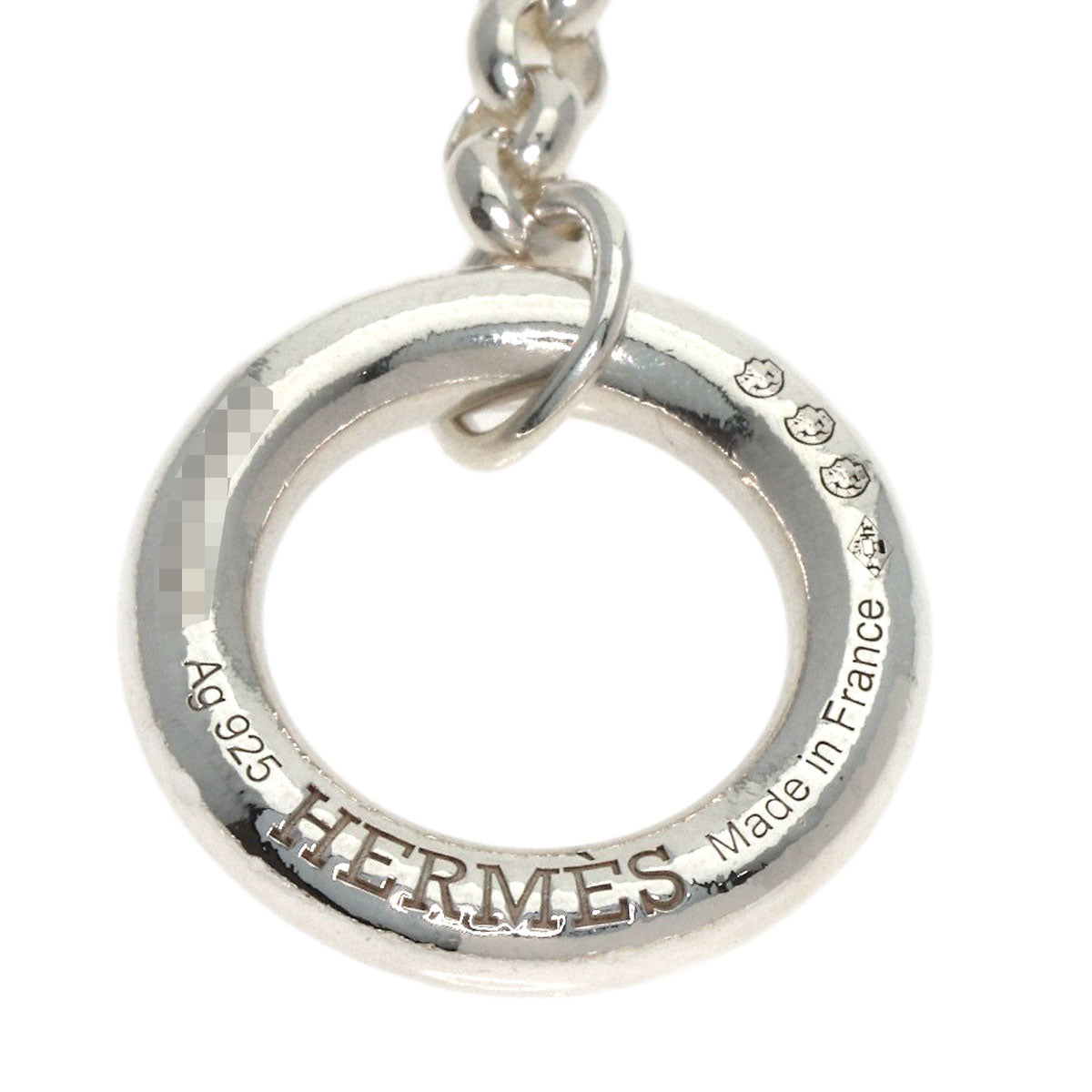HERMES Shane Dunkle Enchainée Necklace Silver Ladies [Used]