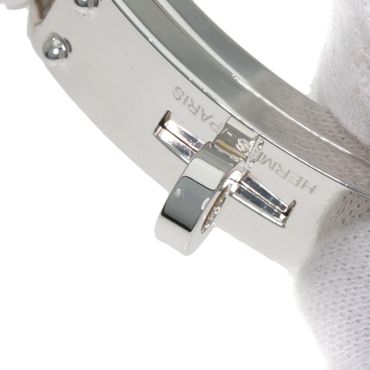 HERMES Kelly Gourmet XL Bracelet Silver Ladies [Used]