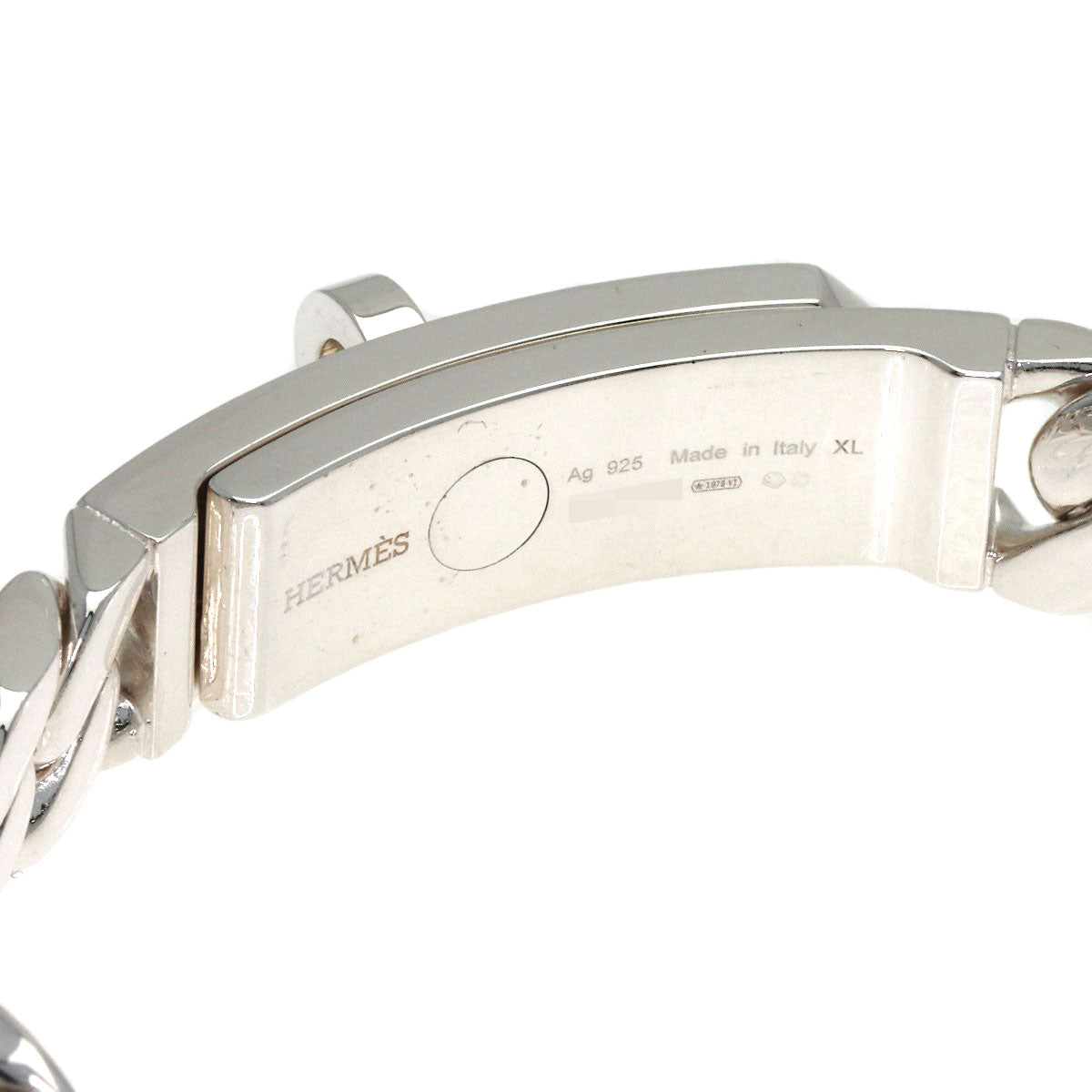 HERMES Kelly Gourmet XL Bracelet Silver Ladies [Used]