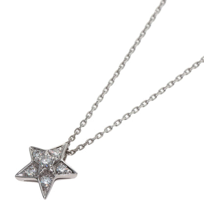 CHANEL Comet Small Diamond Necklace K18 White Gold Ladies [Used]